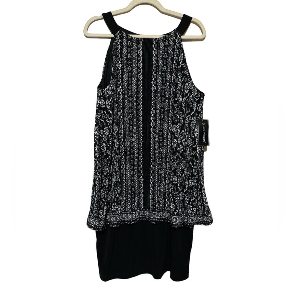 Jessica Howard NWT Black White Sleeveless Classic Dress Women’s Size 14‎